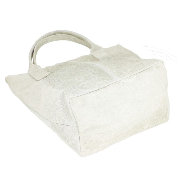 Geanta de Dama Piele Naturala Shopper Gri Deschis, Breloc cu Buzunar - Laura Biaggi BS0201SH2303024 145