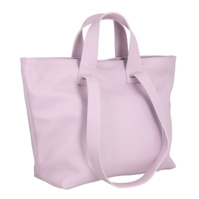 Geanta dama Shopper din piele naturala texturata violet de umar Laura Biaggi BS54124SH2303056