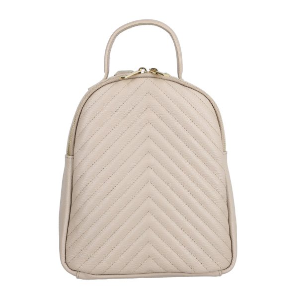 Rucsac Dama din Piele Naturala Bej cu 1 Compartiment - Laura Biaggi BS98129RU2303006 143