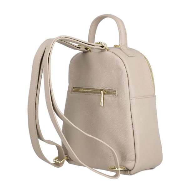 Rucsac Dama din Piele Naturala Bej cu 1 Compartiment - Laura Biaggi BS98129RU2303006 142