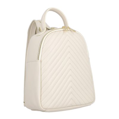 Rucsac dama din piele naturala crem cu un compartiment Laura Biaggi BS98129RU2303008