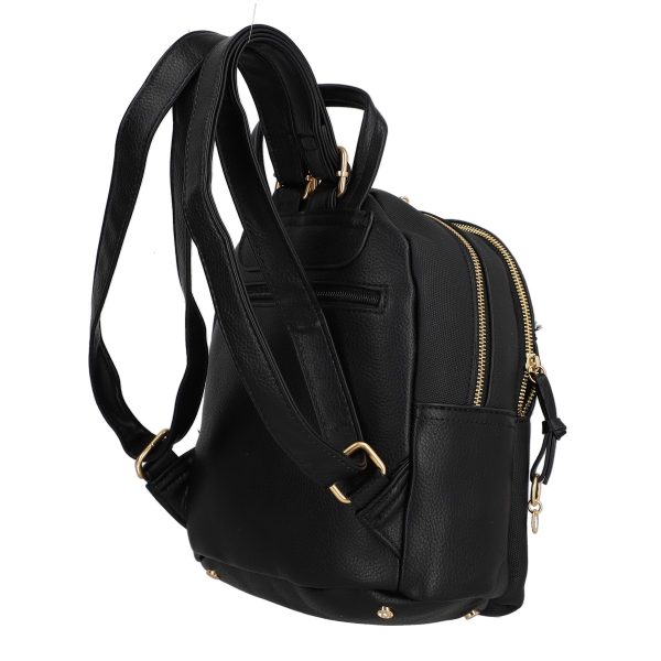 Rucsac Negru Dama din Piele Eco cu 2 Compartimente si Buzunar Frontal - BS2328LLCA230260 142