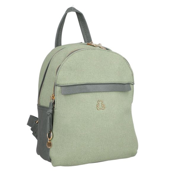 Geanta Verde - Rucsac Verde Dama din Piele Eco cu 2 Compartimente si Buzunar Frontal - BS2328LLCA230262