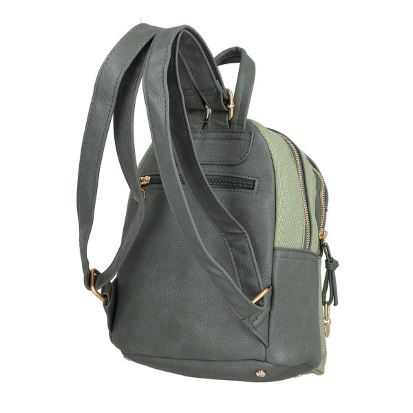 Rucsac Verde Dama din Piele Eco cu 2 Compartimente si Buzunar Frontal - BS2328LLCA230262 142