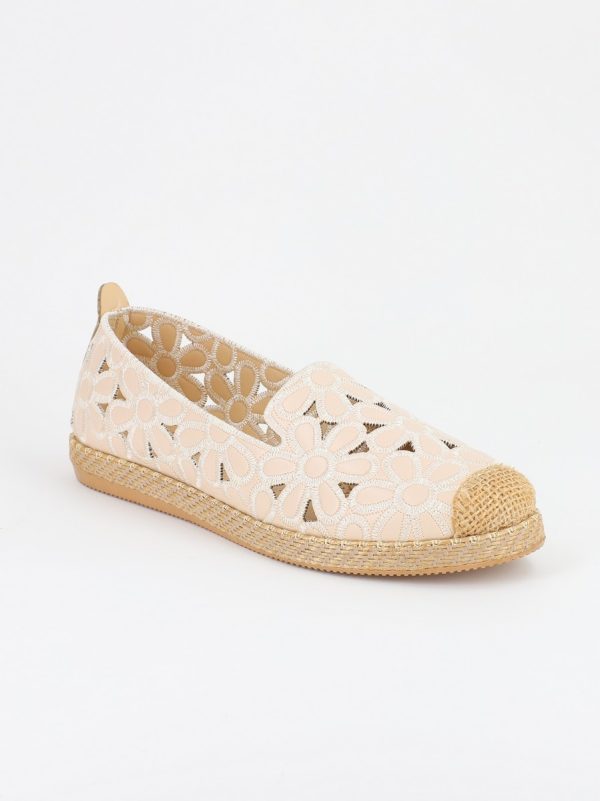 Espadrile Dama - Espadrile dama floral bej - BS103BA2304181