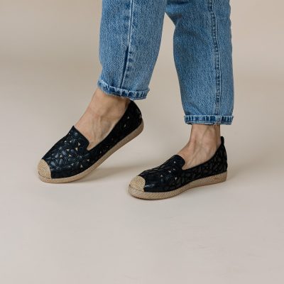 Espadrile dama floral negru - BS103BA2304185