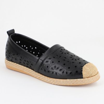 Espadrile Dama Model Floral Negru - BS105BA2304189