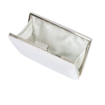 Geanta clutch cu lant argintiu accesorii cristale BS5831LK2305235