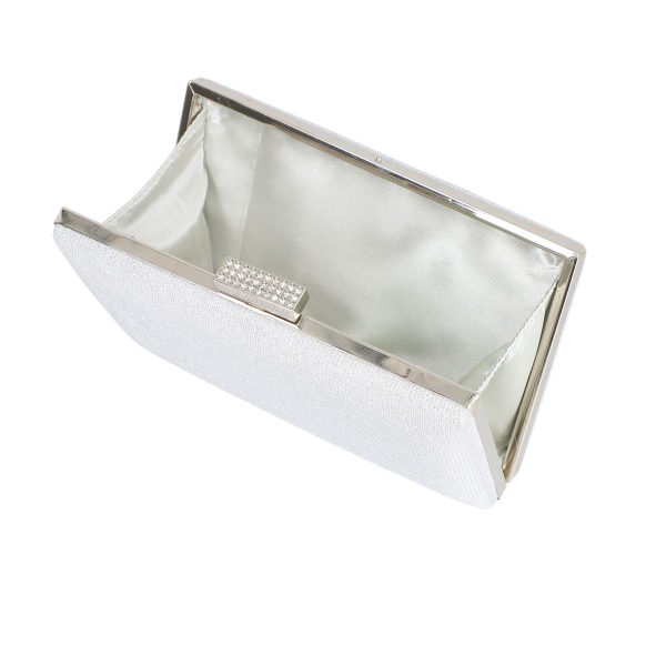 Geanta clutch cu lant argintiu accesorii cristale BS5831LK2305235 141