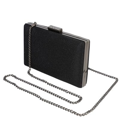 Geanta clutch cu lant negru accesorii cristale BS5831LK2305234