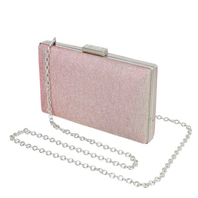 Geanta clutch cu lant roz accesorii cristale BS5831LK2305239