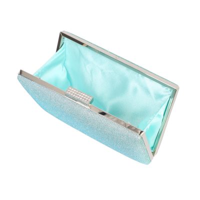 Geanta clutch cu lant verde deschis accesorii cristale BS5831LK2305238