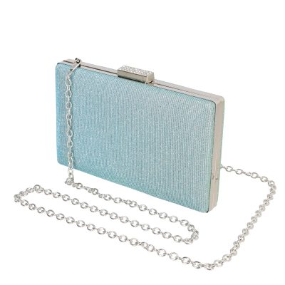 Geanta clutch cu lant verde deschis accesorii cristale BS5831LK2305238