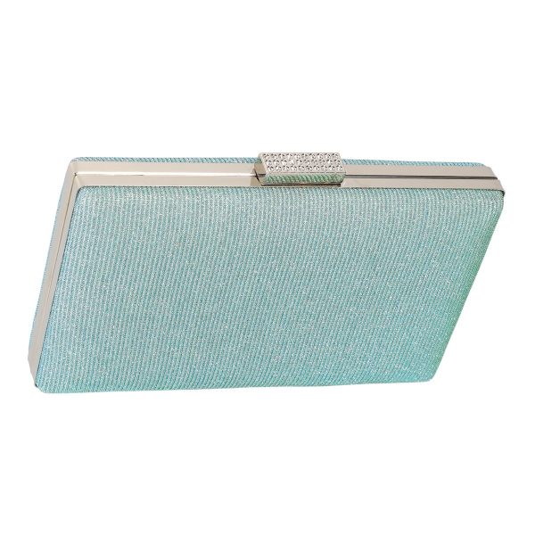 Geanta clutch cu lant verde deschis accesorii cristale BS5831LK2305238 142