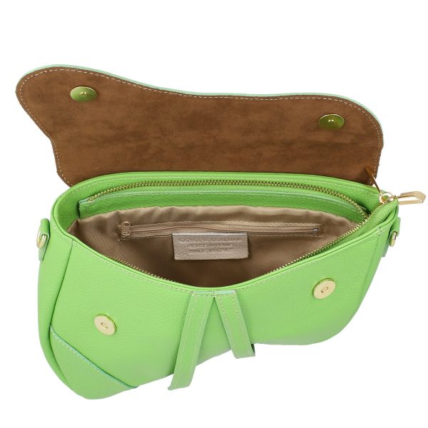 Geanta Dama Piele verde-lemon Casual de Umar cu Un Compartiment (Piele Naturala) - Laura Biaggi BS4509poN009 141