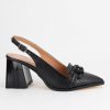 Pantofi Dama cu Toc Gros Negru BS740AY2304106 4