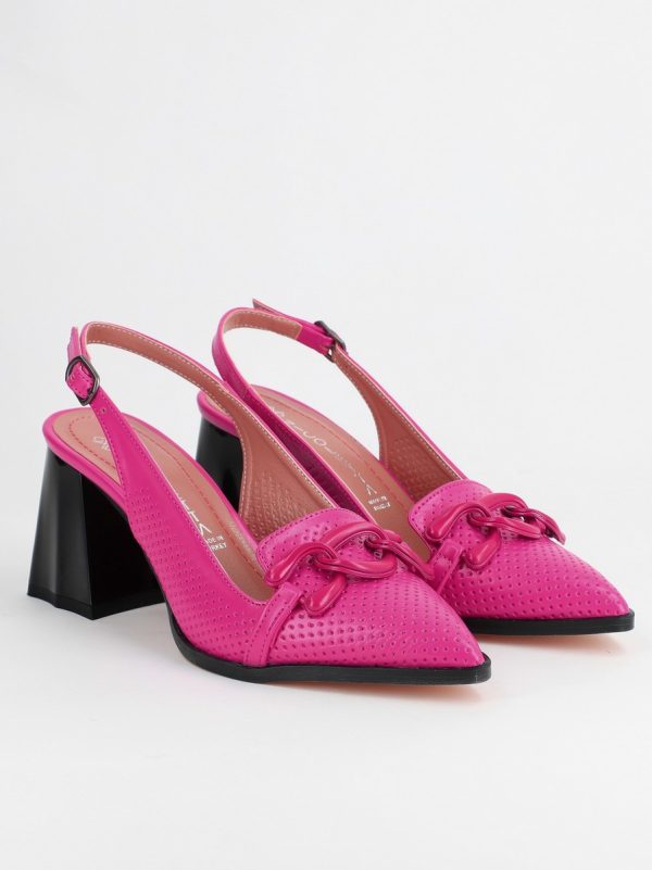 Pantofi Dama cu Toc Gros Fuchsia BS740AY2304104 144