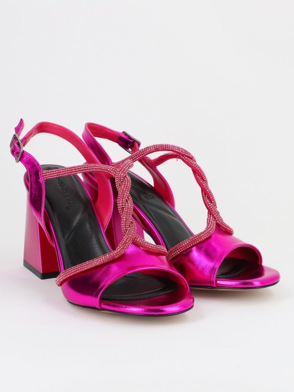 Sandale Dama cu Toc Gros Fuchsia BS808SN2304129 142