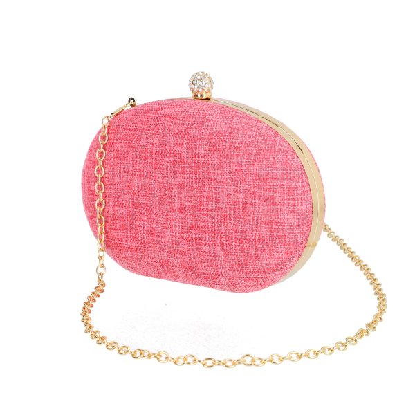 Clutch Roz - Geanta dama evenimente din material sintetic Fucsia (BS5861LK2306728)