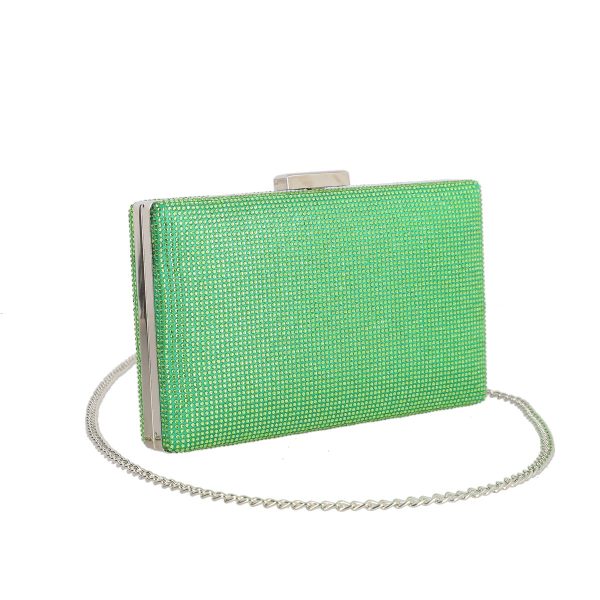 Clutch-uri de Seara - Geanta de evenimente femei din material sintetic cu pietre verde BS5839LK2306747