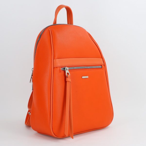 Genti Dama - Rucsac Dama Piele Ecologică Portocaliu David Jones (BS6597CM23071500)