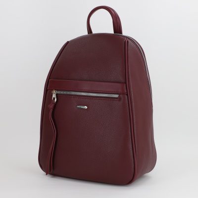 Rucsac Dama Piele Ecologică Visiniu David Jones (BS6597CM2307153)