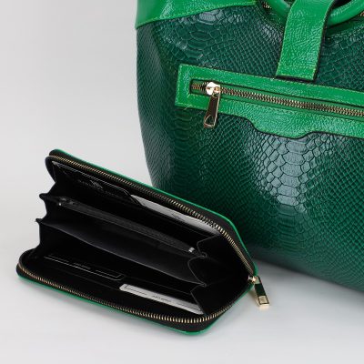 Set Geanta cu Portofel Shopper cu doua compartimente Verde (BS626SH2306718)