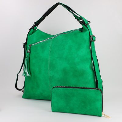 Set Geanta cu Portofel Shopper Tip Rucsac Verde (BS373SH2306702)