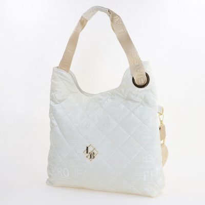 Geanta dama shopper material sintetic bej bretea de umar Laura Biaggi BS323025G2307334