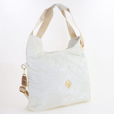 Geanta dama shopper material sintetic bej bretea de umar Laura Biaggi BS323025G2307334