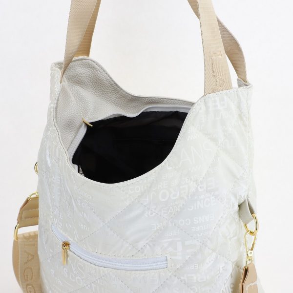 Geanta dama shopper material sintetic bej bretea de umar Laura Biaggi BS323025G2307334 144