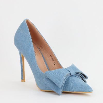 Pantofi Dama stiletto denim cu fundita albastra (BS27S2307050)