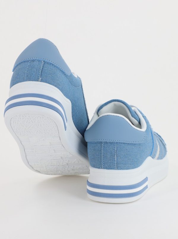 Pantofi Sport Dama cu șiret denim albastru BS248EV2307128 142