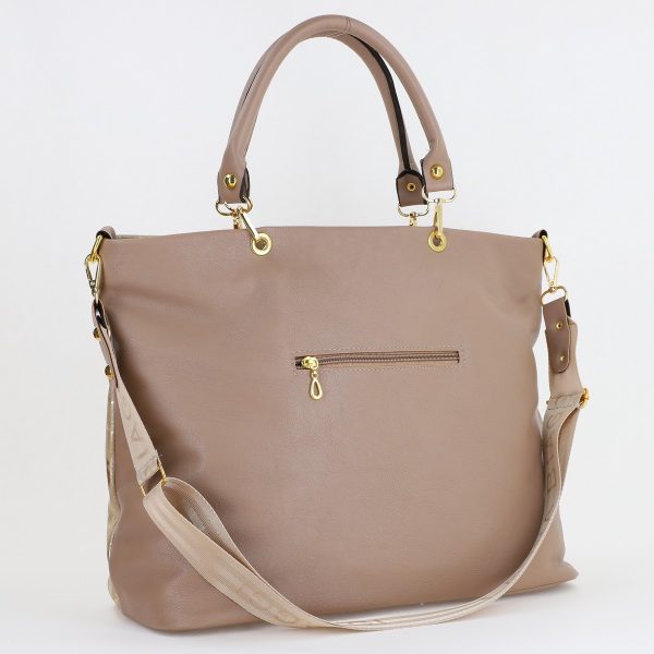 Geanta Dama Shopper Piele Ecologica Taupe Bretea de Umar Laura Biaggi BS225SH23090354 143