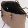 Geanta office dama din piele ecologica Taupe un compartiment David Jones BS6738CM23090014 3