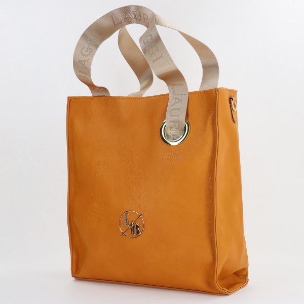 Genti Shopper - Geanta Shopper de dama din piele ecologica maro cu buzunare si bretea Laura Biaggi BS2038SH23090351