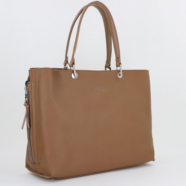 Poseta dama office de mana din piele ecologica Taupe David Jones BS6540DJ2309008 141