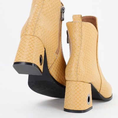 Botine damă din piele ecologică Bej (BS712BT2310061)