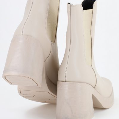 Botine dama din piele ecologică Bej (BS9027BT2310280)