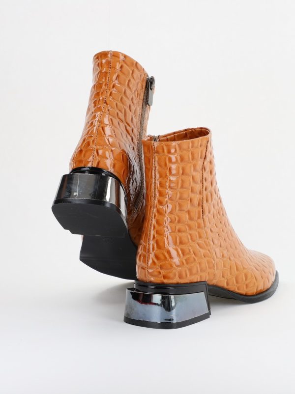 Botine damă din piele ecologică Bej Lac (BS250BT2311325) 145