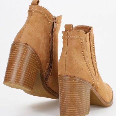 Botine damă din piele ecologică întoarsă Maro(BS2606BO2310078)