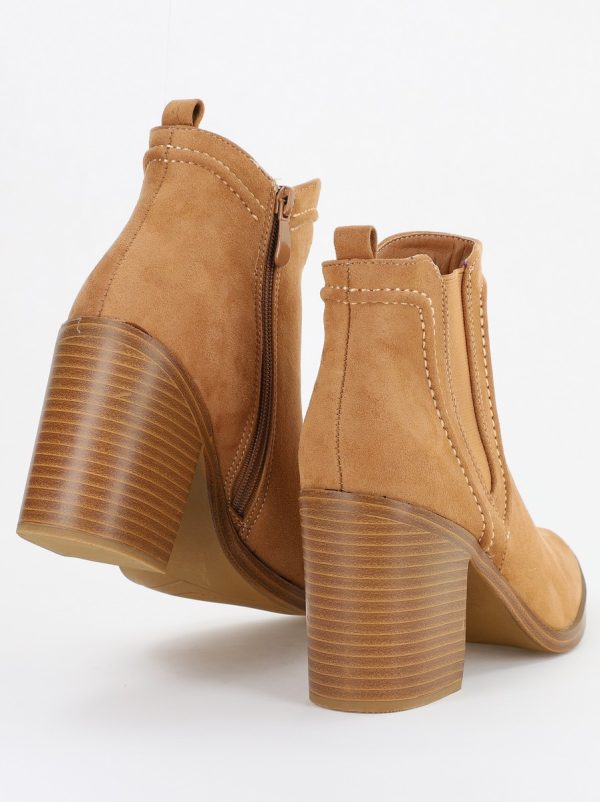 Botine damă din piele ecologică întoarsă Maro(BS2606BO2310078) 141