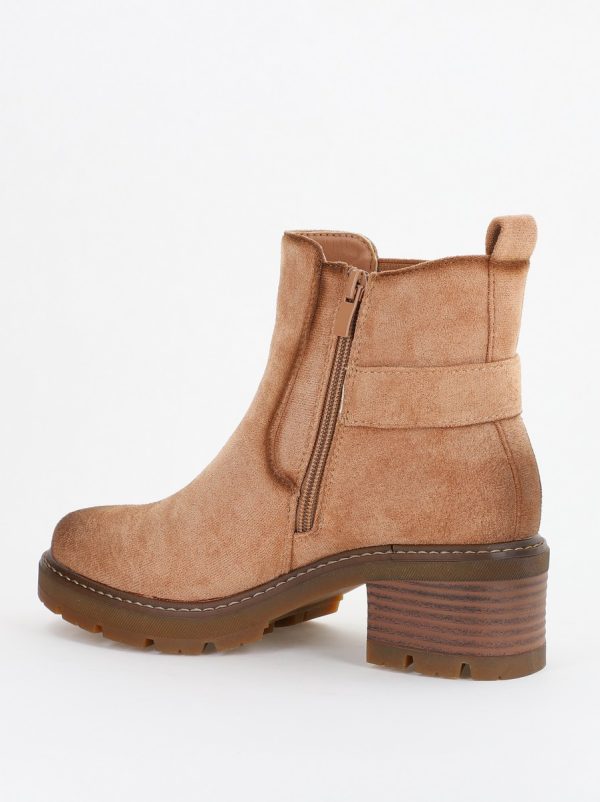 Botine damă din piele ecologică întoarsă Maro Capuccino (BS2611BO2310095) 144