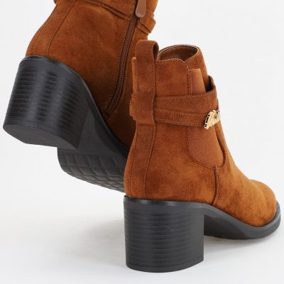 Botine damă din piele ecologică întoarsă Maro (BS2617BO2310086)