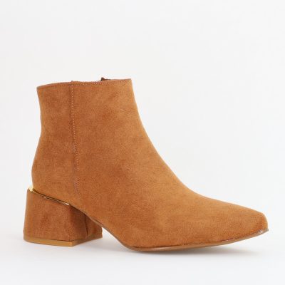 Botine damă din piele ecologică întoarsă Maro (BS850BT2311311)