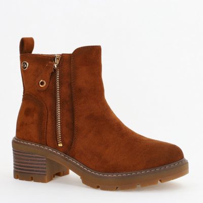 Botine damă din piele ecologică întoarsă Maro (BS2610BO2310097)