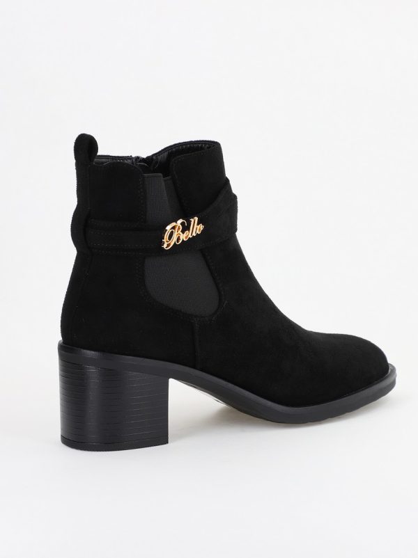 Botine damă din piele ecologică întoarsă Negre (BS2617BO2310082) 142