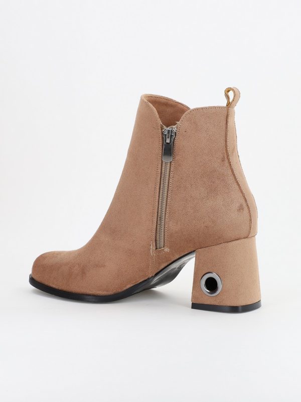 Botine damă din piele ecologică întoarsă maro (BS712BT2310285) 144