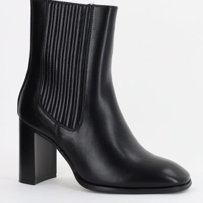 Botine damă din piele ecologică Negre (BS52030BO2310205)