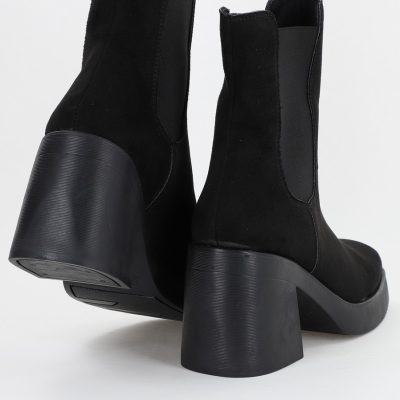 Botine dama din piele ecologică Negru (BS9027BT2310281)